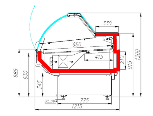 Холодильная витрина CARBOMA ATRIUM G120 VM 1,25-1 динамика