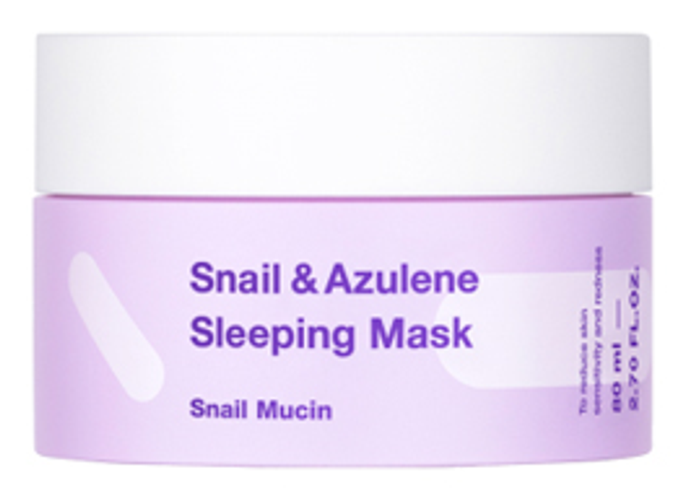 TIAM Snail & Azulene Sleeping Mask успокаивающая ночная маска с азуленом и муцином улитки 80мл