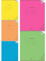 Тетрадь А5 18л. клетка Неон цветн.пласт.обложка ассорти 5 цветов (Проф-Пресс)