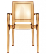 Кресло прозрачное Siesta Contract Arthur, янтарный