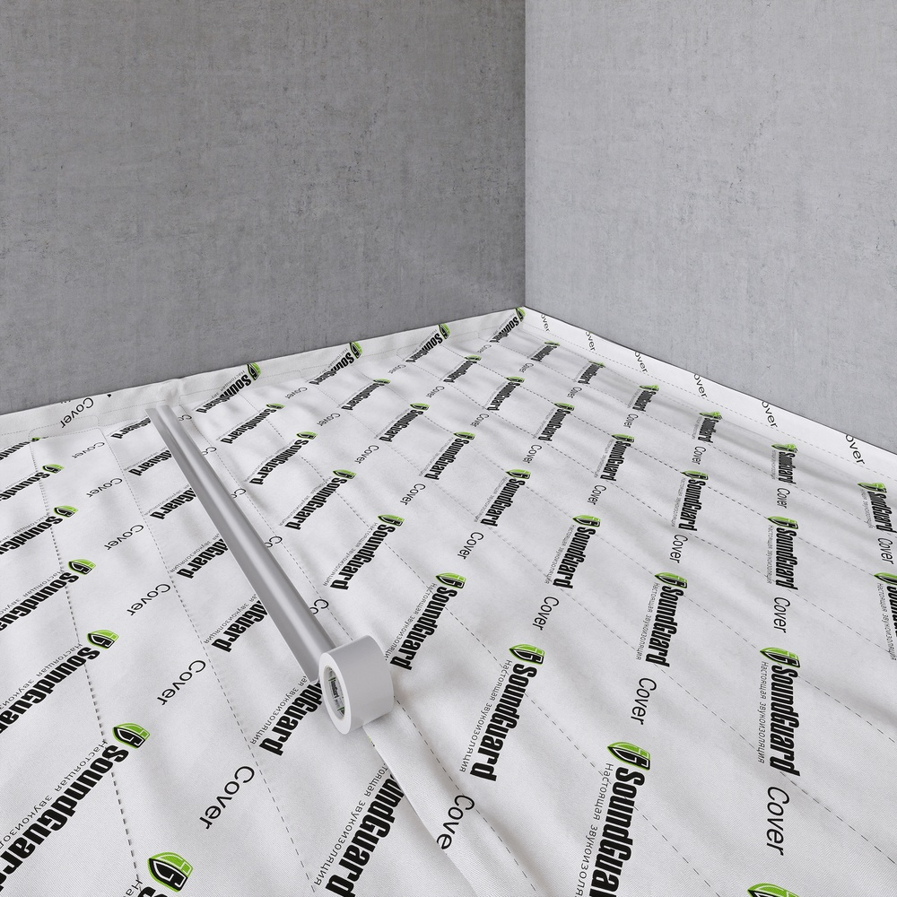 Звукоизоляционный мат SoundGuard Cover 5000х1500х15 мм (7,5 м2 в уп)