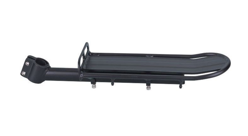 Багажник TRIX задний, консольный, 20"-29", алюминиевый, регулируемый по длине, с быстросъемным креплением за подседельный штырь, черный(30)