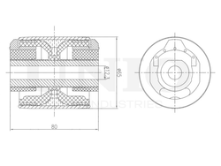 Сайлентблок задний переднего нижнего рычага UNIO RMP-20025