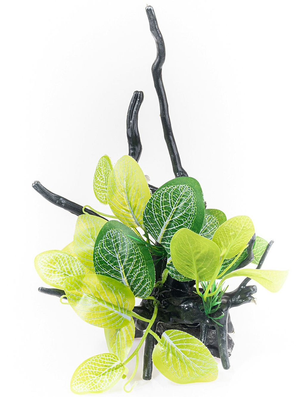 Коряга с растениями 23*17*15см