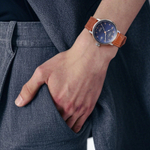 ZEPPELIN Hindenburg Collection Quartz Movement Men"s Watches Watch Blue Dial Stainless Steel Case