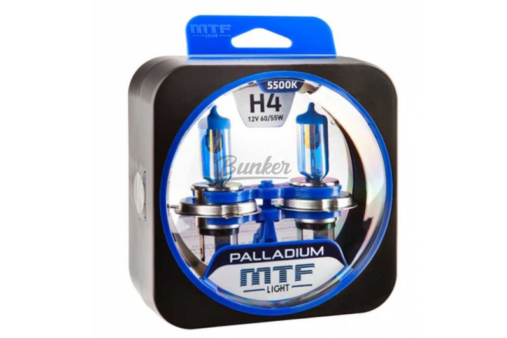 Галогенные автолампы MTF Palladium 5500K H4 60/55w, (компл.)
