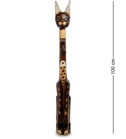 99-109 Статуэтка «Кошка» 100 см (албезия, о.Бали)