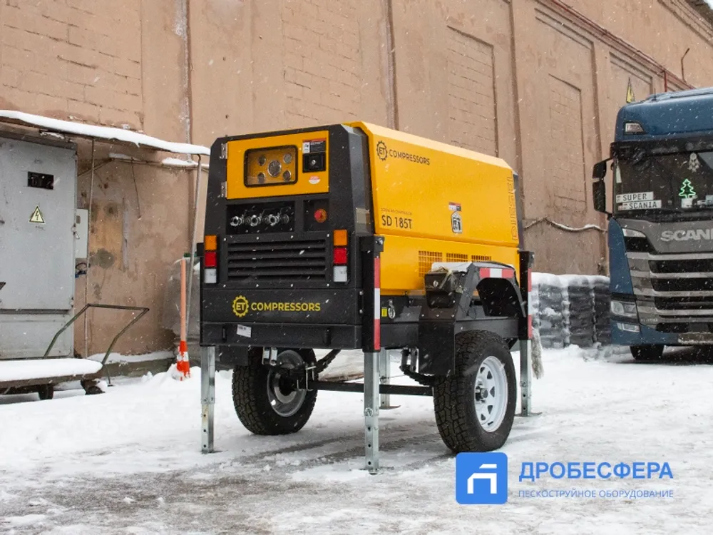 Передвижной компрессор ET SD-185T-7 на шасси