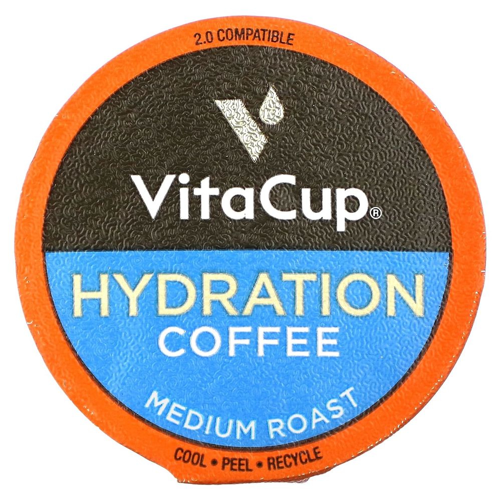 VitaCup, кофе и электролиты для гидратации, средней обжарки, 18 капсул по 4,5 г (0,16 унции)