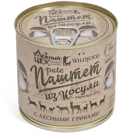 Паштет из косули с лесными грибами 250г. ж/б