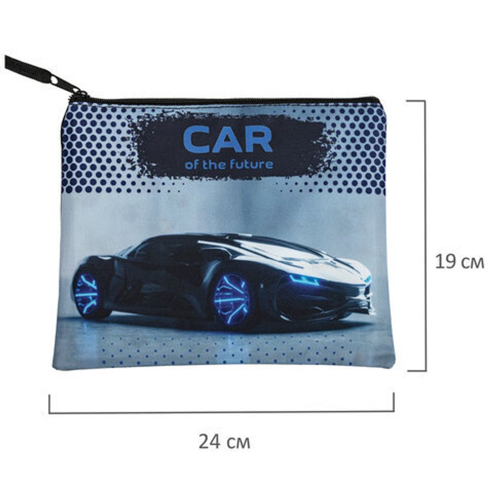 Папка для тетрадей BRAUBERG А5, 1 отделение, полиэстер, на молнии, с ручкой, "Future", 270975