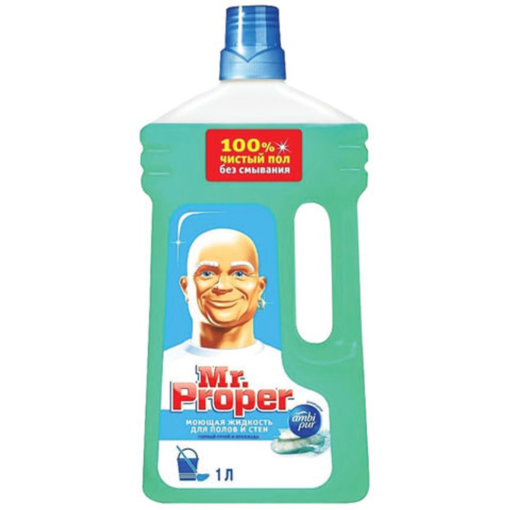 Средство для мытья пола и стен 1 л, MR.PROPER (Мистер Пропер), "Горный ручей и прохлада", MP-81519421
