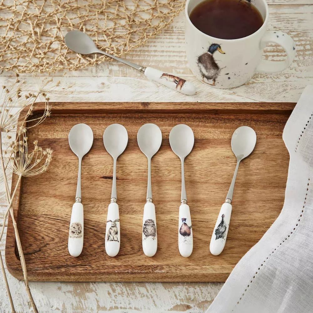 Royal Worcester - Набор Wrendale Designs, 6 ложек, 15 см. / артикул   WN1101-XG  / GTIN 749151597730