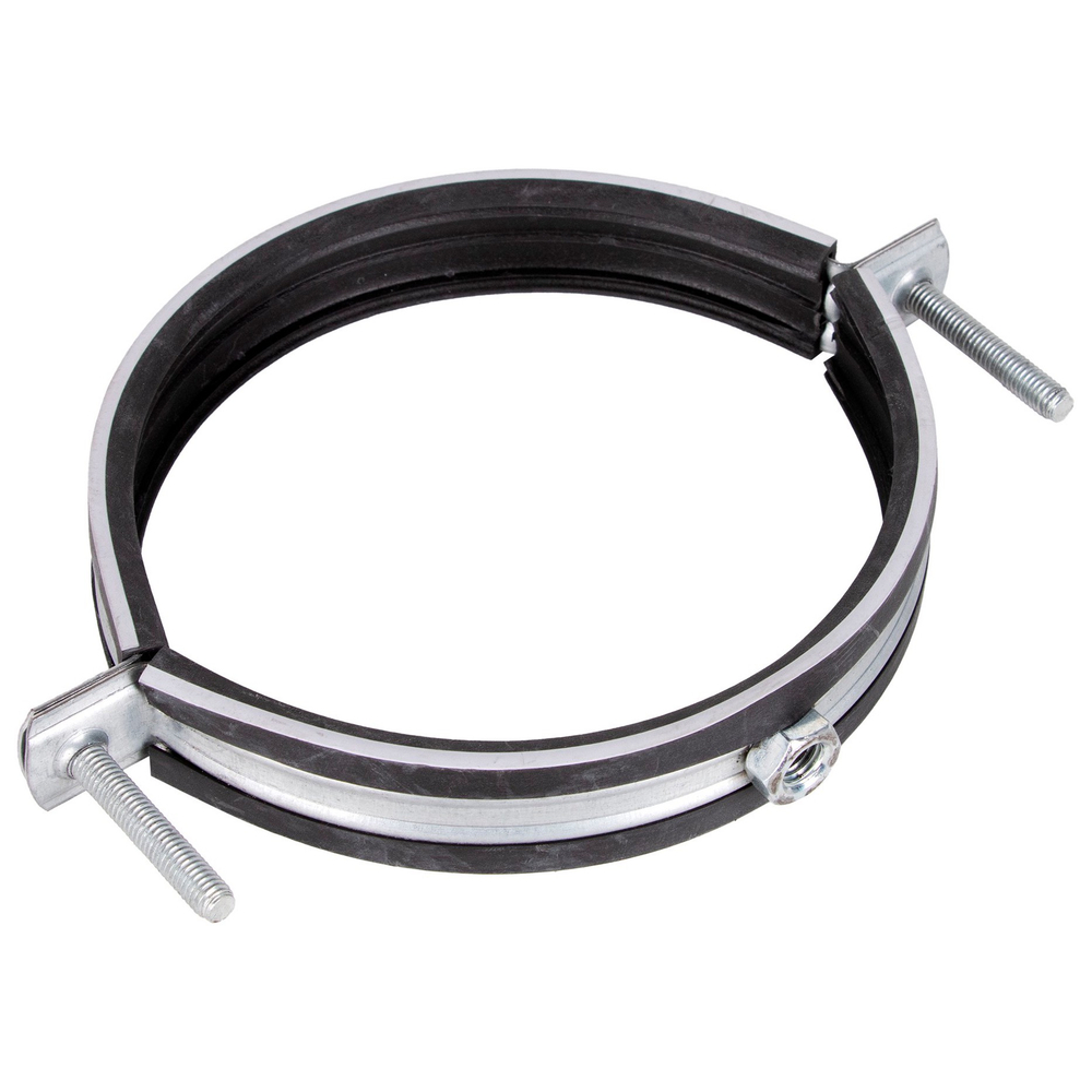 Хомут для воздуховода SHUFT с резиновым профилем 125 мм (гайка)