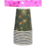 Стакан бумажный 0,2л в наборе 10 шт «Хвойная веточка», изумруд