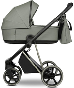 Детская коляска Roan Sol Vintage Luxury 2.0 3 в 1 с автокреслом Tutis Elo Lux EduSky Black VIN 02/SG Sage Green/Sage/руч.Black