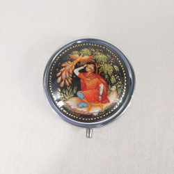 Таблетница с ручной росписью Палех "Иван-царевич и жар-птица"