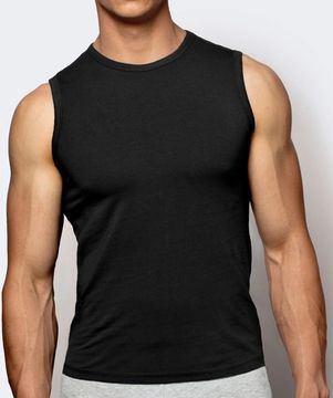 Майка мужская Atlantic BMV-047 Basic,хлопок , черная