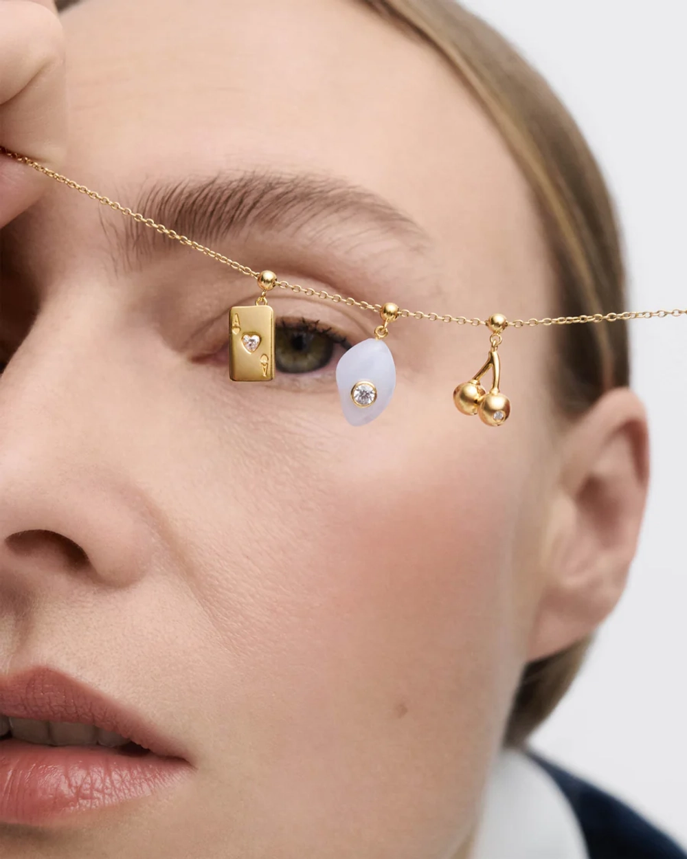 Подвеска-шарм Ace Of Hearts серебро 925 пробы покрытое золотом