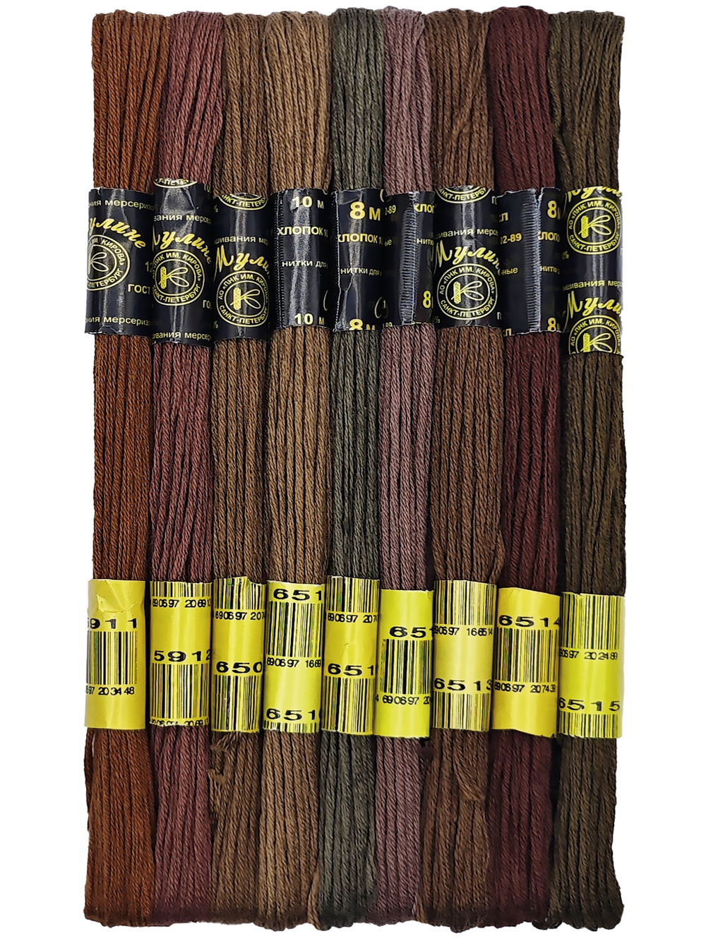 Наборы ниток мулине для вышивания ПНК Киров 9 шт.