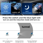 Фонарь велосипедный, передний West Biking YP0701416 Silver (аккум. 1800 mAh, Tape-C)