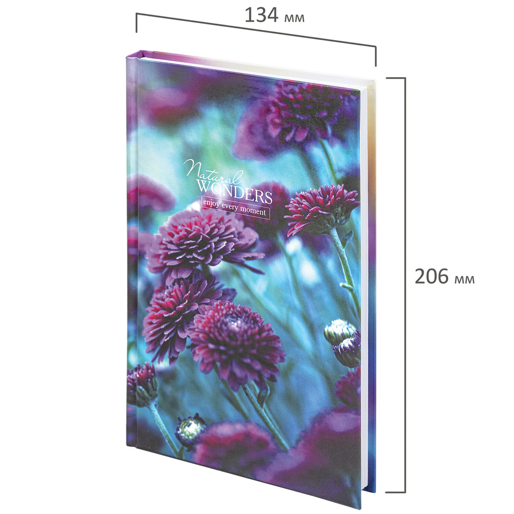 Блокнот А5 (134х206 мм) 80 л. твёрдый клетка STAFF "Flowers" (6 штук в упаковке)