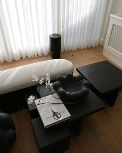 Поднос 101 Copenhagen Bloom Tray, Big, Black, черный