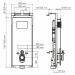 Инсталляция для унитаза WasserKraft Salm 27TLT.010.ME.BL.WM04 с белой матовой кнопкой
