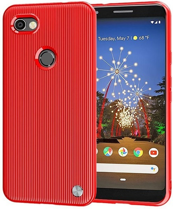 Чехол на Google Pixel 3a цвет Red (красный), серия Bevel от Caseport
