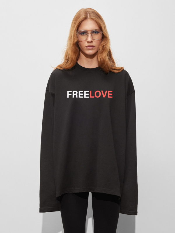 Лонгслив Freelove, черный