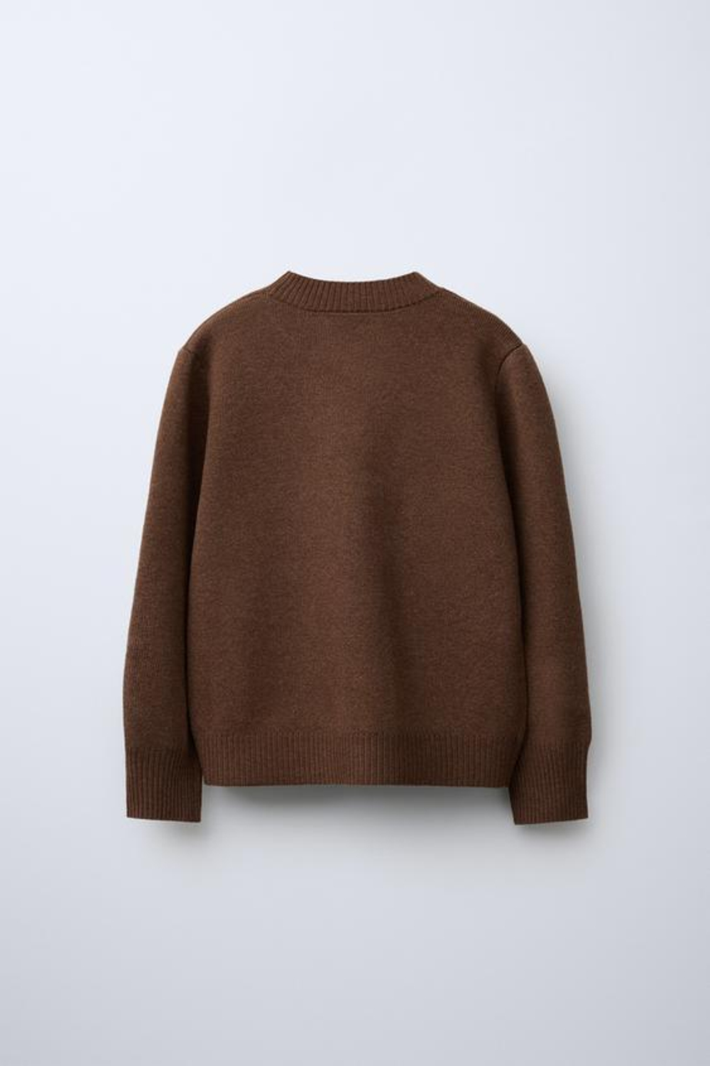 ZARA СВИТЕР С КАРМАНАМИ, КОРИЧНЕВЫЙ