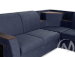 Диван угловой Сенатор (ДУ) 2022 SQUARE 19 (велюр синий)