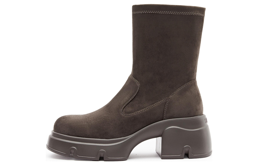Staccato Stretch & Sock Boots Women"s Truffle Black/Timber Brown