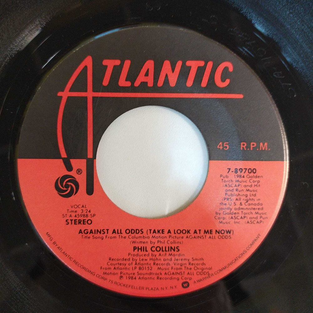 Phil Collins - Against All Odds (Take A Look At Me Now) (США 1984г.) 7", 45 RPM, Single