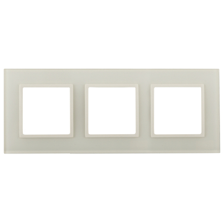 14-5103-02 ЭРА Рамка на 3 поста, стекло, Эра Elegance, сл.кость+сл.к