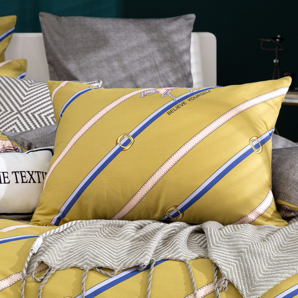 Комплект постельного белья Делюкс Сатин 100% хлопок на резинке LR389