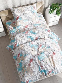 Постельное белье бязь Сказка "Шанти" 1,5-сп  Наволочка 50х70 см 1 шт Простынь на резинке 90x200 смПододеяльник 145x205 см