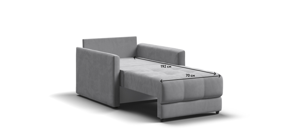 Босс Лофт кресло-кровать Велюр Монолит сталь