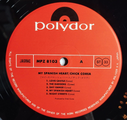 Винтажная виниловая пластинка LP Chick Corea My Spanish Heart (Japan 1976) (Obi)