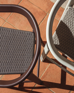 Уличный стул Erice из алюминия и шнура коричневого цвета