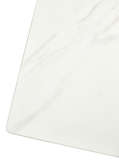 Стол PALERMO 180 KL-99 Белый мрамор матовый, итальянская керамика / черный каркас