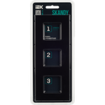SKANDY Рамка 3-местная SK-F23Bl стекло черный IEK