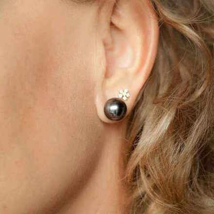 Серьги Possebon Graphite Pearl A0656.3 BW
