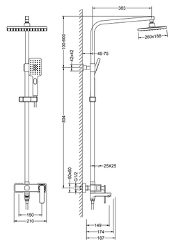 Душевая стойка Timo Torne SX-4320/00 chrome