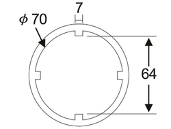 Головка для гайки выходного вала трансмиссии 3/4" 64мм 4-гранная (SCANIA) JTC