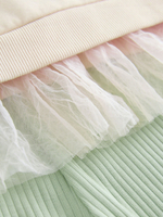 Толстовка и легинсы в комплекте для девочки Next B95-331, Молочный, Салатовый