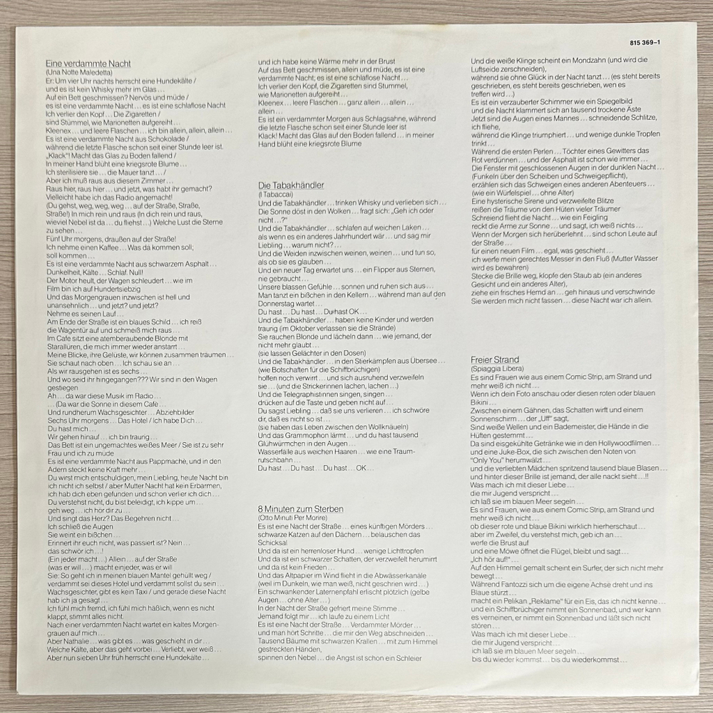 Pino D'Angio - Una Notte Maledetta (Германия 1983г.)