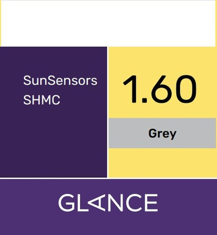 Фотохромная линза для очков Glance 1.60 SunSensors Grаy SHMC