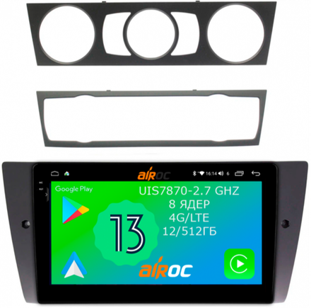 Магнитола для BMW 3-серии (E90) 2005-2012 (без штатного экрана) - Airoc 2K AU-2742 на Android 13, TS20, 12/512Гб, SIM-слот