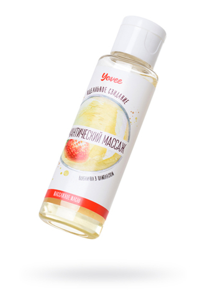 Масло для массажа Романтический массаж с ароматом клубники и шампанского 50 мл